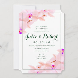 Elegante invitación a la fiesta de compromiso con 