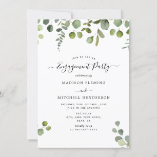 Elegante invitación a la fiesta de compromiso con