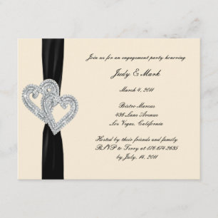 Elegante invitación a la fiesta de compromiso de c