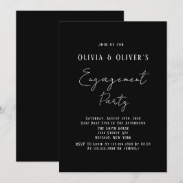 Elegante invitación a la fiesta de compromiso de l