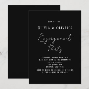 Elegante invitación a la fiesta de compromiso de l