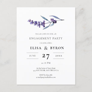 Elegante invitación a la fiesta de compromiso de l