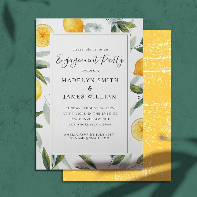 Elegante invitación a la fiesta de compromiso de l (Subido por el creador)