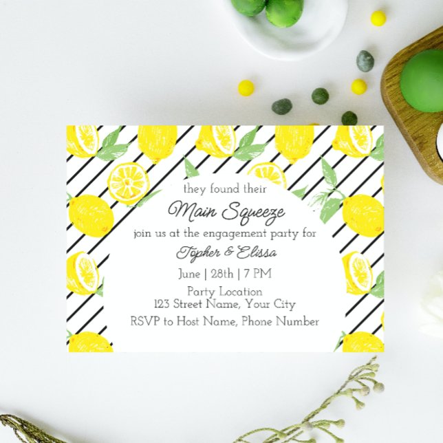 Elegante invitación a la fiesta de compromiso de l (Subido por el creador)