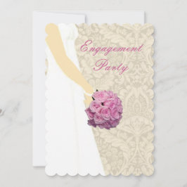Elegante invitación a la fiesta de compromiso de l