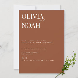 Elegante invitación a la fiesta de compromiso de t