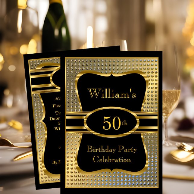 Elegante invitación a la fiesta de cumpleaños de l (Subido por el creador)