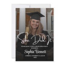 Elegante invitación a la fiesta de graduación