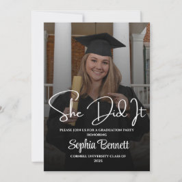 Elegante invitación a la fiesta de graduación