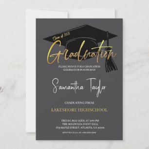 Elegante invitación a la fiesta de graduación