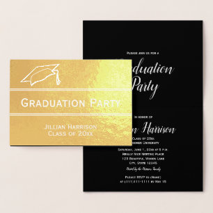Elegante invitación a la fiesta de graduación