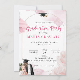 Elegante invitación a la fiesta de graduación