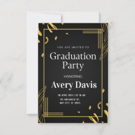 Elegante invitación a la fiesta de graduación