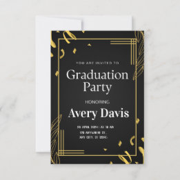 Elegante invitación a la fiesta de graduación