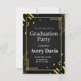 Elegante invitación a la fiesta de graduación