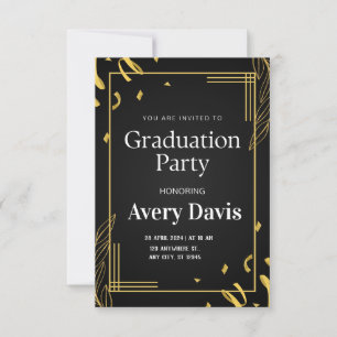 Elegante invitación a la fiesta de graduación