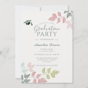 Elegante invitación a la fiesta de graduación botá