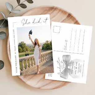 Elegante Invitación a la Fiesta de Graduación con 