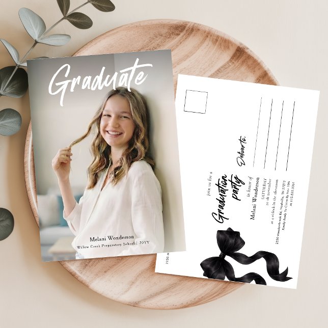 Elegante Invitación a la Fiesta de Graduación con  (Subido por el creador)