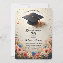 Elegante Invitación a la Fiesta de Graduación con 
