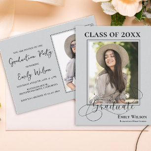 Elegante invitación a la fiesta de graduación de 2