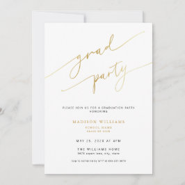 Elegante invitación a la fiesta de graduación de g