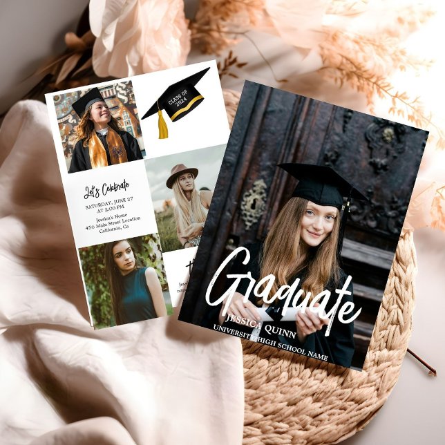 Elegante invitación a la fiesta de graduación de t (Subido por el creador)