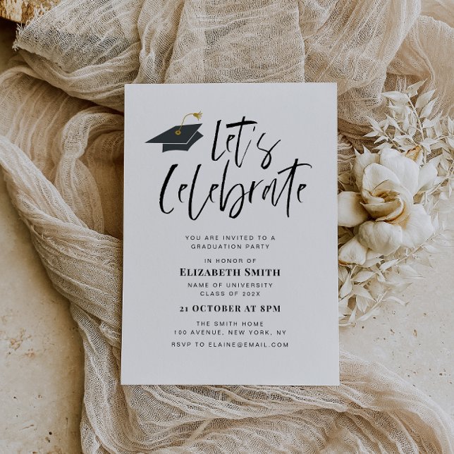 elegante invitación a la fiesta de graduación de t (Subido por el creador)