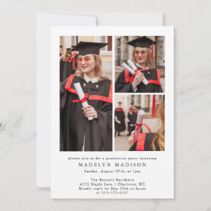 Elegante invitación a la fiesta de graduación foto