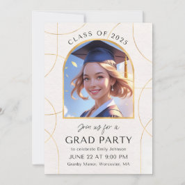 Elegante invitación a la fiesta de graduación - ta
