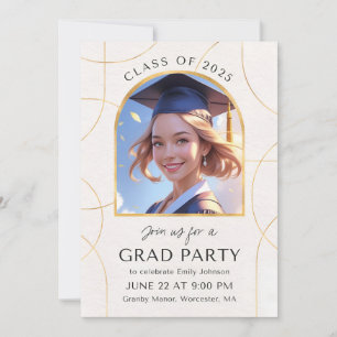Elegante invitación a la fiesta de graduación - ta