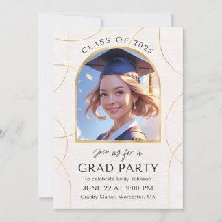 Elegante invitación a la fiesta de graduación - ta