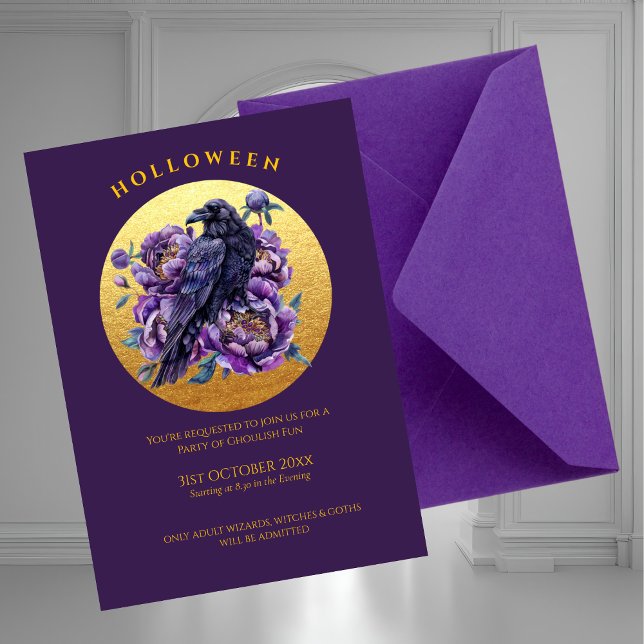 Elegante invitación a la fiesta de Halloween Ghoul (Subido por el creador)