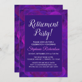 Elegante Invitación a la Fiesta de Jubilación Púrp