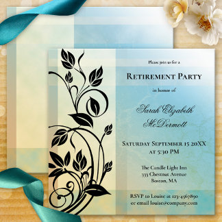 Elegante invitación a la Fiesta de Jubilación Vint