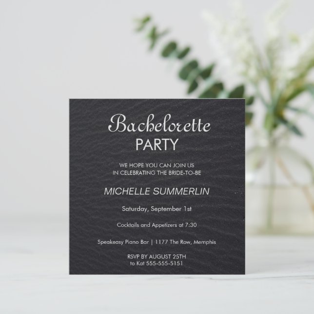 Elegante invitación a la fiesta de la bachillerato (Anverso de pie)