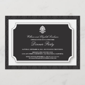 Elegante invitación a la fiesta de la cena de Dama