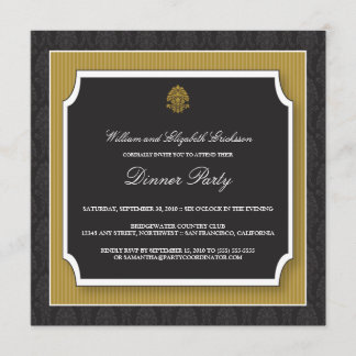 Elegante invitación a la fiesta de la cena de Dama