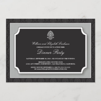 Elegante invitación a la fiesta de la cena de Dama