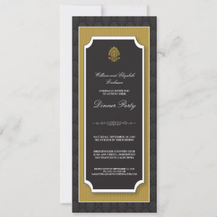 Elegante invitación a la fiesta de la cena de Dama
