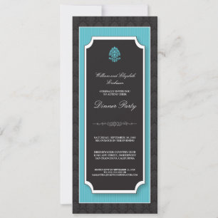 Elegante invitación a la fiesta de la cena de Dama