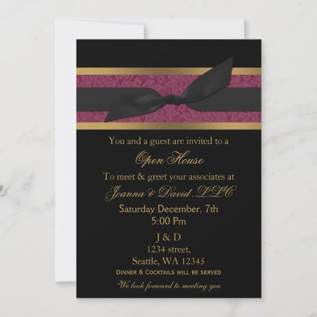 Elegante Invitación a la fiesta de la empresa de c (Anverso)