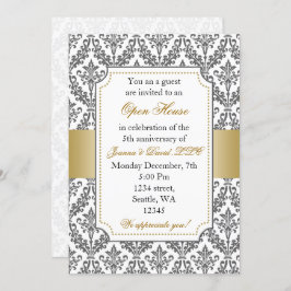 Elegante invitación a la fiesta de la empresa Gold