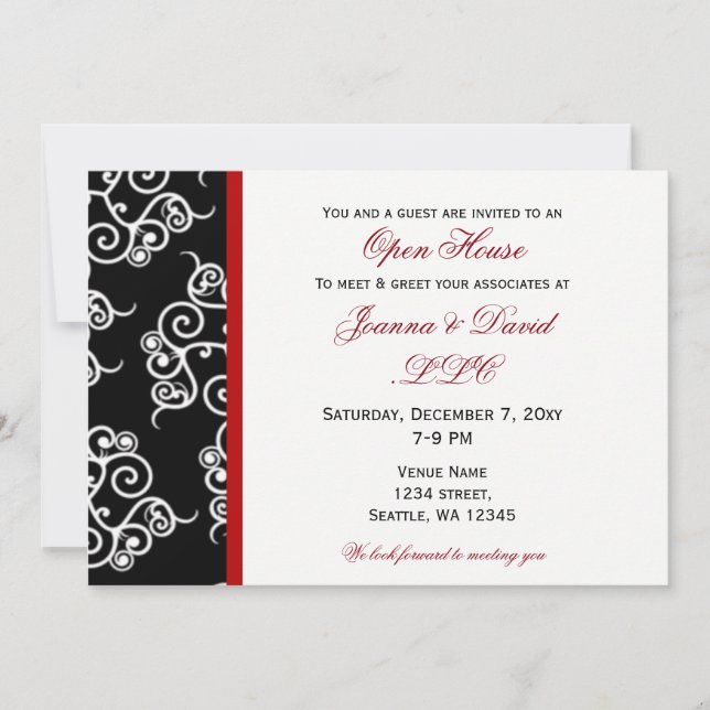 elegante invitación a la fiesta de las empresas de (Anverso)