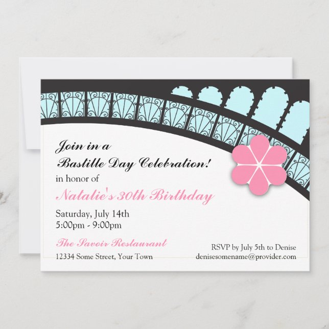 Elegante invitación a la fiesta de los laicos fran (Anverso)