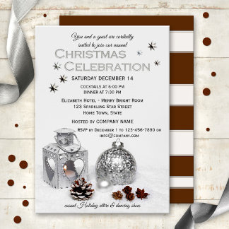 Elegante invitación a la fiesta de los Navidades d