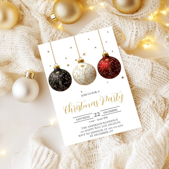 Elegante invitación a la fiesta de los Navidades d (Subido por el creador)