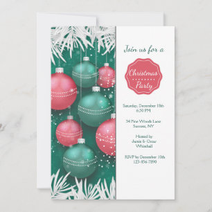 Elegante Invitación a la Fiesta de Navidad