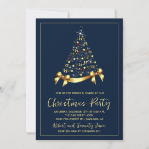 Elegante Invitación a la fiesta de Navidad en el Á