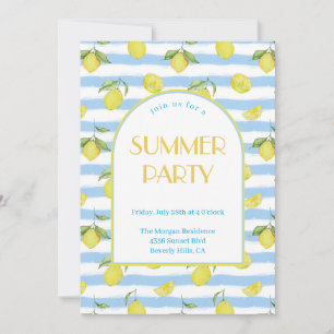 Elegante invitación a la fiesta de verano de los L